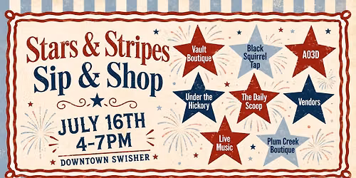 Stars & Stripes Swisher Sip & Shop