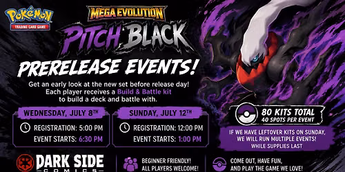 Pitch Black Prerelease Events