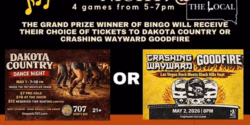 Music Bingo @The Local Rapid City