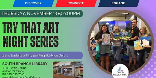 Try That Art Night: Nico Delort (South Branch)