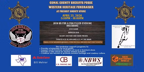 Western Heritage Fundraiser w\/ Damon Curtis Trio 