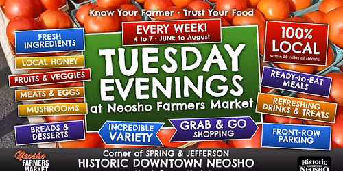 Tuesday Evenings at Neosho Farmers Market