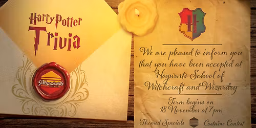 Harry Potter Trivia Night at Playalinda Brewing Company