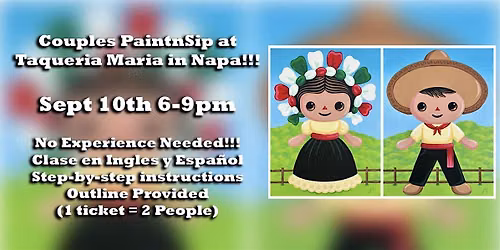 Couples PaintnSip at Taqueria Maria in Napa