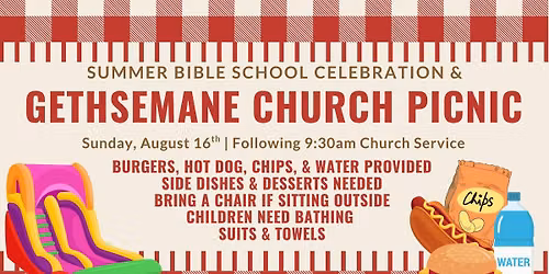 Summer Bible School Celebration & Church Picnic