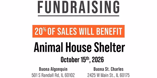 Dine to Donate at Buona \u2013 TWO Locations! \ud83c\udf7d\ufe0f\ud83d\udc3e