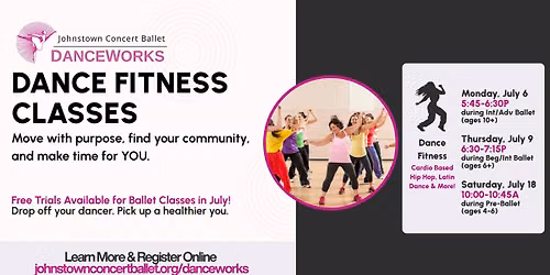 July Dance Fitness Classes at DanceWorks