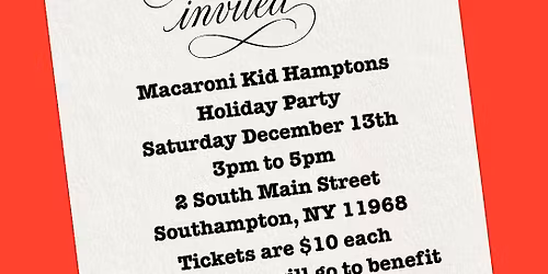 Macaroni KID Hamptons Holiday Party