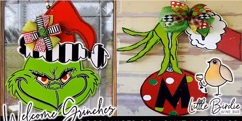 Welcome Grinches | Doorhanger Sip & Paint Workshop