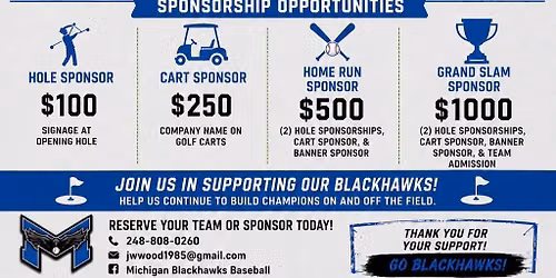 Michigan Blackhawks 9U and 11U (McPhail) Golf Outing