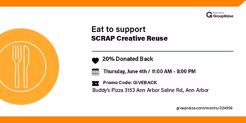 Dine and Donate for SCRAP Creative Reuse