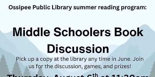 Middle Schoolers book discussion- Spark by Chris Baron