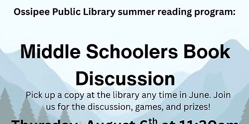 Middle Schoolers book discussion- Spark by Chris Baron