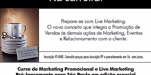 SP: Curso de Marketing Promocional e Live Marketing - 2026 [pr\u00e9-lan\u00e7amento]