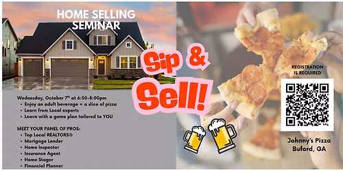 October Sip & Sell: Home Selling Seminar & Pizza Night