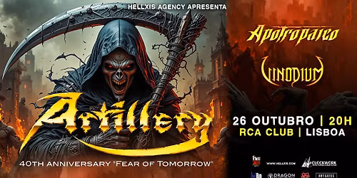 ARTILLERY + Apotropaico + Vinodium @ RCA Club - Lisboa