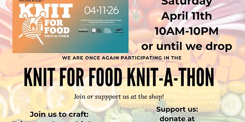Knit for Food Knit-A-Thon
