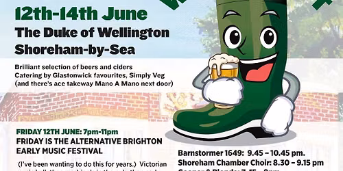 WELLYFEST!Asbo Derek,Dog of Man,Salty Mares,Brian & the Onions,Barnstormer 1649,Tom Hingley, MORE! 