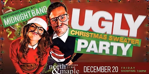 Ugly Sweater Christmas Party with Midnight Band