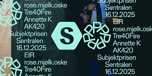 Subjektprisen 2025 med Zahid Ali +++ (F\u00c5 BILLETTER IGJEN!)