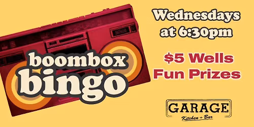 BoomBox Bingo - Every Wednesday!!