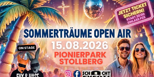 \u2600\ufe0f SOMMERTR\u00c4UME OPEN AIR - Pionierpark Stollberg \u2600\ufe0f