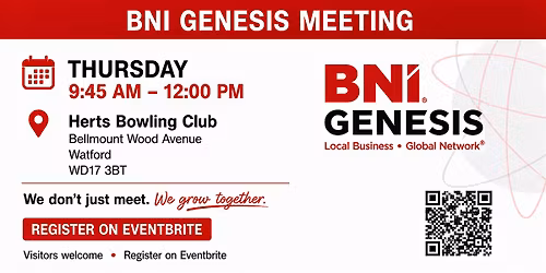 BNI Genesis weekly meeting at Herts Bowling Club