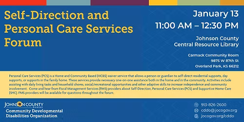 Self-Direction and Personal Care Services Forum