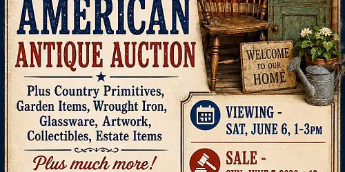 American antique auction with primitives