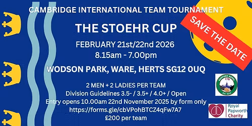 Cambridge International Team Tournament - The Stoehr Cup