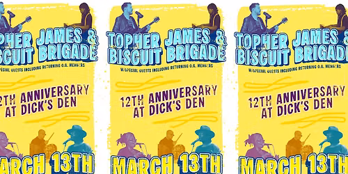 Topher James and Biscuit Brigade 12 Year Anniversary 