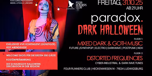 paradox. Dark Halloween 2025 | All Styles of Gothic + Cyber Industrial Harder Edition - Limited VVK