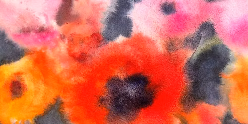Akvarel kursus . Blomster