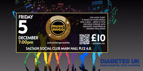 Charity Music Bingo with Cash Prizes @Saltash
