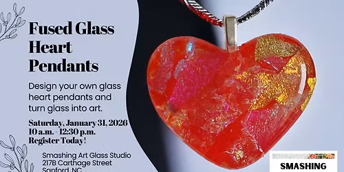 Fused Glass Heart Pendant Workshop