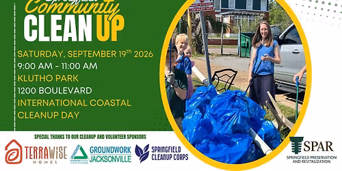 Community Cleanup: Klutho Park - International Coastal Cleanup Day