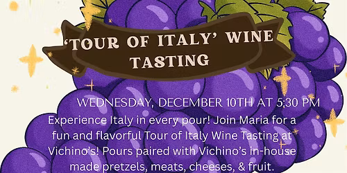 Tour of Italy Wine Tasting
