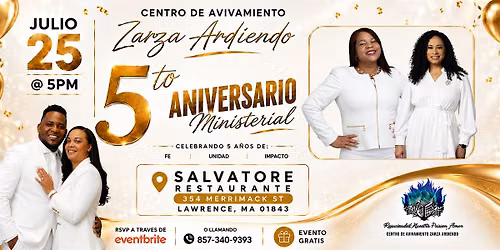 5to Aniversario Ministerial - Centro De Avivamiento Zarza Ardiendo