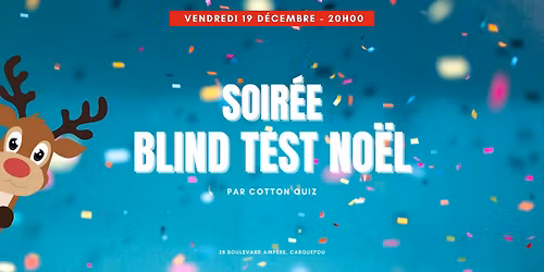 Soir\u00e9e Blind Test de No\u00ebl avec Cotton Quiz