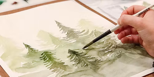 Watercolor Evergreens with LaCott Fine Art