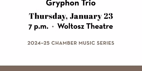 Music Toronto - Gryphon Trio at Jane Mallett Theatre