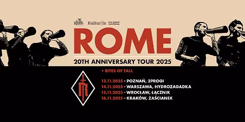 Rome + Rites of Fall \/ 14 XI 2025 \/ Warszawa, Hydrozagadka