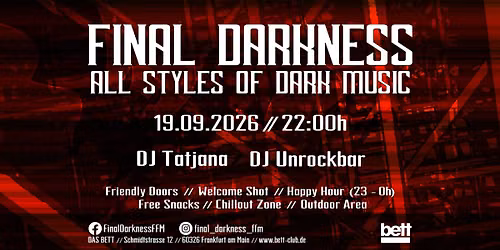 Final Darkness \/\/ All Styles of Dark Music \/\/ Die Sommerpause ist vorbei!