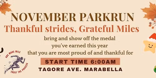 One More Mile ParkRun NOVEMBER 2025
