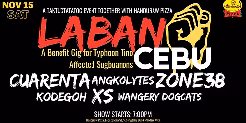 \ud83c\udfb8 LABAN CEBU: A Benefit Gig for Typhoon Tino-Affected Sugboanons \ud83c\udf0a