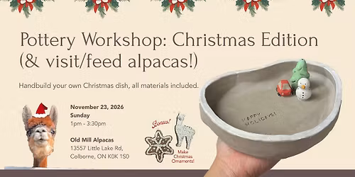 Holiday Pottery X Alpacas