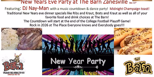 New Years Eve Party at The Barn in Zanesville
