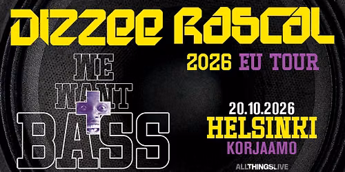 Dizzee Rascal - 20.10.2026 Korjaamo, Helsinki