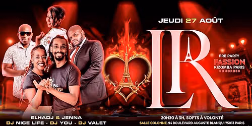 Li R\u00e9gu\u00e9 Paris : Pre-Party PASSION KIZOMBA PARIS CONGRESS