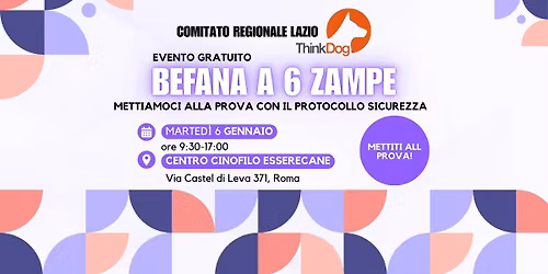 BEFANA A 6 ZAMPE - METTIAMOCI ALLA PROVA CON IL PROTOCOLLO SICUREZZA